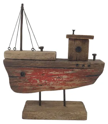 Productafbeelding van Clayre & Eef Decoratie modelboot, bruin, hout