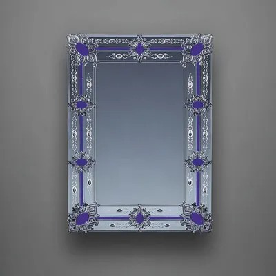 Image de Casa Padrino Luxus Barock Spiegel Blau H. 100 cm -  Italy