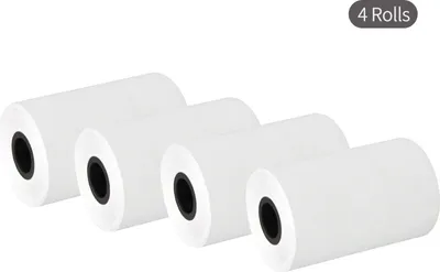 Obrázek produktu pro 4 role termálního papíru do tiskáren 57x40 mm, pro 58mm termální tiskárny POS, faktury taxi, účtenky, restaurace atd. - Bílý