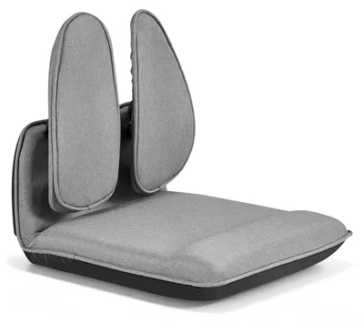 Immagine prodotto di VEVOR Sedia da Pavimento Pieghevole con 5 Posizioni Regolabili, Supporto con Schienale Ergonomico, Colore Grigio, Struttura Metallica con Schiuma e Tessuto di Lino, per Gioco e Riposo in Soggiorno