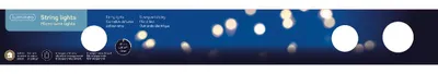 Productafbeelding van MicroLED stringlights l2m zilver/wwt kerstverlichting Lumineo
