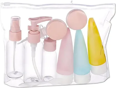Image de EDIBAZZAR | Set de 10 flacons de voyage pour cosmétiques