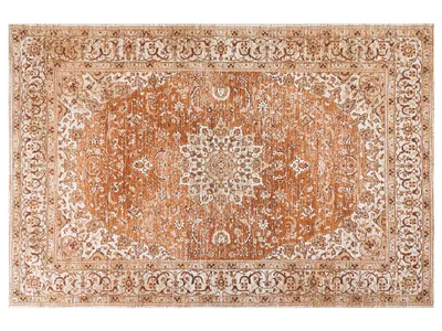 Produktbild von BELIANI Teppich aus Baumwolle Polyester 200 x 300 cm Orange Orientalisches Muster Vintage Wohndekor