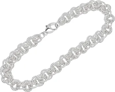 Produktbild von Armband 925 Sterling Silber 19cm Zwillingsankerkette Damen design Armbandkette