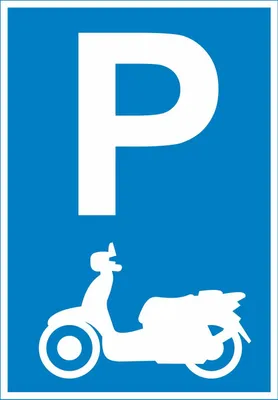 Produktbild von Parkplatz Motorroller Schild A4 (210x297mm)