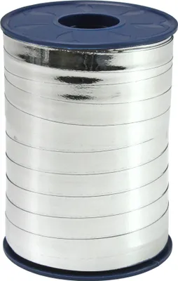 Produktbild von Pattberg Ringelband Metallic, 10 mm breit, silber (250 m)