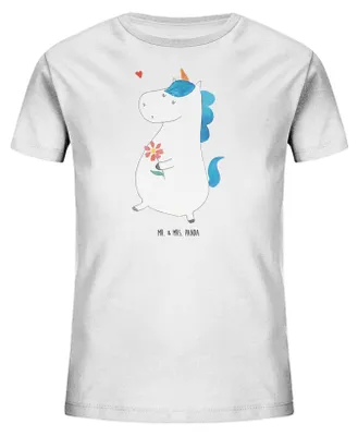 Produktbild von Mr. & Mrs. Panda Kleinkinder T-Shirt Einhorn Spaziergang 12-14 Jahre (152/164) - Weiß - Geschenk, Mädchen, Freundin, Einhörner, Teenager, Mutter, Blumen, Kindershirt