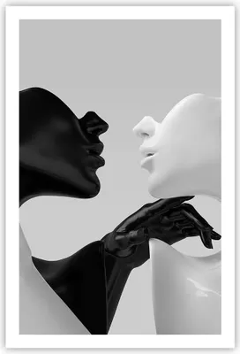 Produktbild von Poster - Poster ohne Rahmen - Schwarz Weiß Statue - 61x91,5 cm - Wand Bild - Wanddeko - Wandbilder - Kunstposter - Wandposter - Bilder - Kunstdruck - Wanddekoration - Wandbild - P2XPA61x91-4736