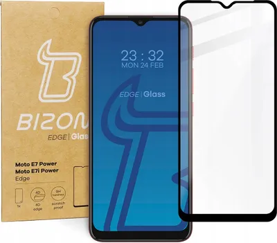 Produktbild von Bizon Glass Edge Panzerglas für Moto E7 Power / E7i Power, Schwarz