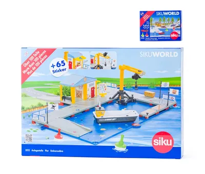 Produktbild von SIKU World - Verladehafen mit Anlegestelle und Boot