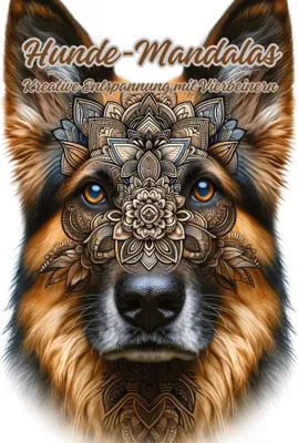 Produktbild von Malbuch für Erwachsene: Hunde-Mandalas mit detailreichen Motiven von Hunderassen
