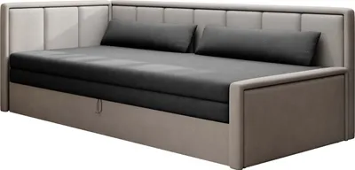 Zdjęcie produktu dla Sofa rozkładana z funkcją spania FULGEO jasna szara/szara lewa