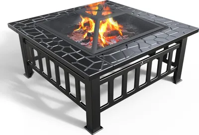 Produktbild von VOUNOT® Feuerschale mit Funkenschutz, 3 in 1 Feuerstelle Feuerkorb für Garden Terrasse Heizung