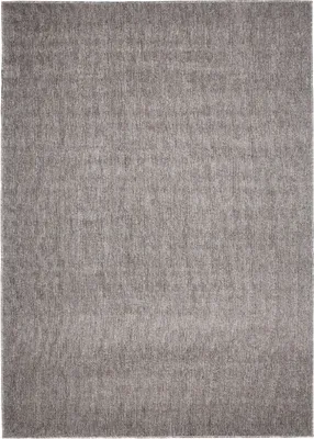 A close-up, top-down view of a gray rug.