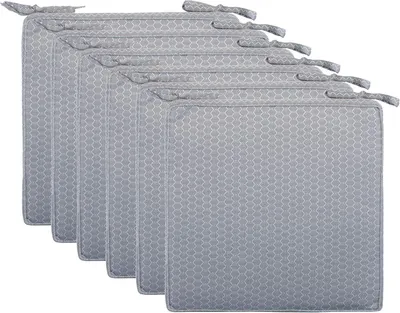 Productafbeelding van Set van 6 zitkussens 40x40x4 cm, waterafstotend, geschikt voor binnen en buiten