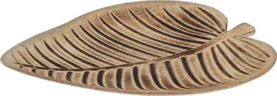 Zdjęcie produktu dla Drewniana miska - liść - ok. 31 x 27 cm - 1 szt