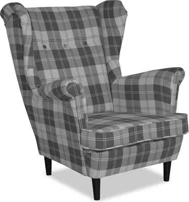 Produktbild von Family Meble Ohrensessel Winston Relaxsessel Skandinavisch Bequemer Sessel Loungesessel Fernsehsessel Für Wohnzimmer Schlafzimmer Büro Grau