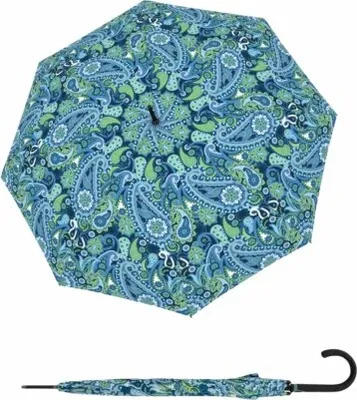 Obrázek produktu pro Doppler Fiber Flex Long AC Paisley blue - dámský holový vystřelovací deštník