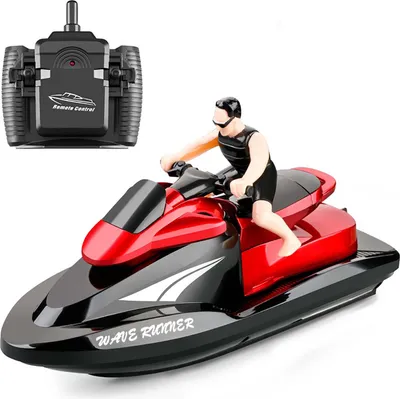 Produktbild von RC  Motorboot, ferngesteuertes Boot, Hochgeschwindigkeits-Fernsteuerungsboot , 2,4 GHz RC Schiffe, wasserdichtes Spielzeug für Kinder, Jungen, Mädchen