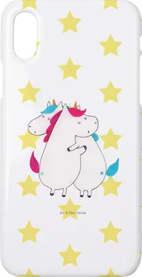 Produktbild von Mr. & Mrs. Panda Iphone 10 Handyhülle Einhörner Umarmen - Weiß - Geschenk, Freundin, Handy, Einhorn, Familie, X, Hülle, Unicorn, Freundinnen, Cover