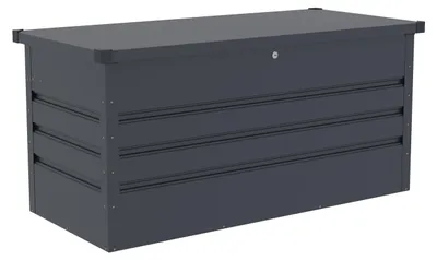 Productafbeelding van G21 Denver 280 liter, antracietkleurige metalen prullenbak