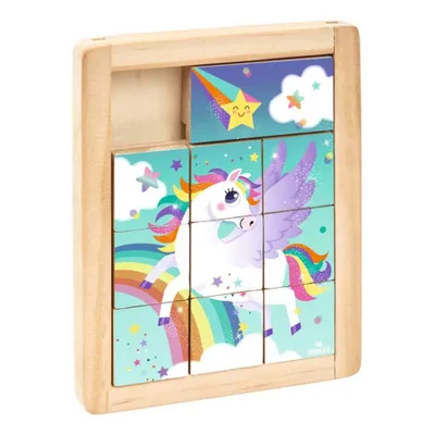 Produktbild von Spiel - Kleines Schiebepuzzle aus Holz