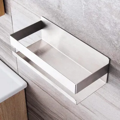 Produktbild von Duschablage ohne Bohren - Duschkorb Selbstklebend Badezimmer Regal in Rostfrei, Platzsparendes Duschregal für Shampoo und Duschgel und Küchenregal