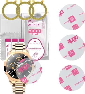 Produktbild von apgo 3 Stück Schutzglas, klar, kompatibel mit Kello K50 2021 2022 Smartwatch, Hybrid 8H, Ersatz für Hartglas, Displayschutzglas, Bildschirmschutz, Displayschutz, kratzfest