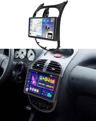 Obrázok produktu pre Autorádio 4+64G pre modely 206/206CC (ročníky 2001-2016), 9-palcový HD displej, Bluetooth 5.0