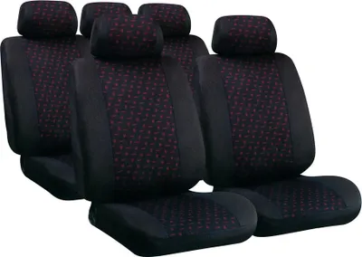 Produktbild von Koordiniertes Glamur-Sofabezug-Set das Wohnzimmer in Schwarz Rotem Jacquard