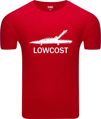 Produktbild von Diarbo Herren T-Shirt mit Lustiger Druck LOWCOST Rot Gr.L