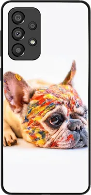 Produktbild von König Design Hülle kompatibel mit Samsung Galaxy A33 5G Kunststoff Soft Handyhülle - Handy Case Bulldogge Bunt