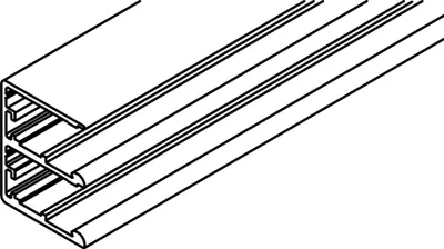 Produktbild von Hawa Doppellaufschiene, Aluminium, eloxiert, gelocht, für Dämpfeinzug