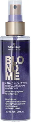 Produktbild von Schwarzkopf BLONDME Cool Blondes Neutralizing, Haarspray, Unisex, Gefärbtes Haar, 150 ml, Farbschutz, Glanz, Glättend, Weichmachend, 1 Stück(e)