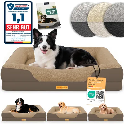 Produktbild von ELONEO Orthopädisches Hundebett, Größe M - Braun