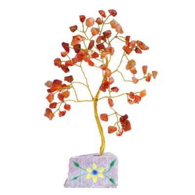 Produktbild von Indischer Edelsteinbaum, Glücksbaum, Karneol - 80 Steine, Feng Shui