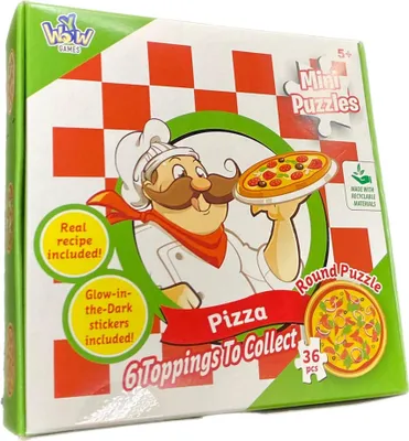 Image de YWOW Games Mini Puzzle Pizza (6 motifs)