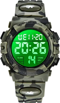 Produktbild von Armbanduhr Digital Uhren für Kinder 50M Wasserdicht Sports Outdoor Digitaluhr Kinder Silikon Wecker/Stoppuhr/LED-Licht/Stoßfest/Datum, Elektronische