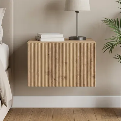 Produktbild von vidaXL Wandmontierter Nachttisch Artisan-Eiche 33 x 34,5 x 20 cm