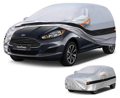 Immagine prodotto di Copertura per auto, 10 strati, impermeabile, per Ford Fiesta (1989-2025), colore argento