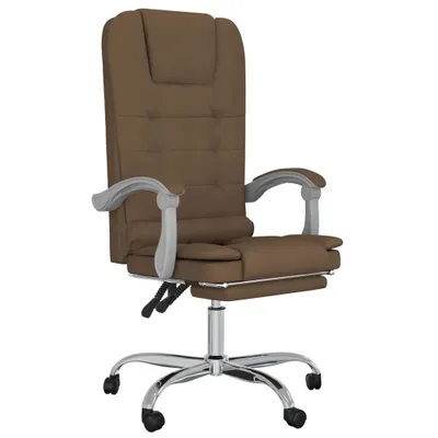Produktbild von vidaXL Bürostuhl mit Massagefunktion Braun Stoff