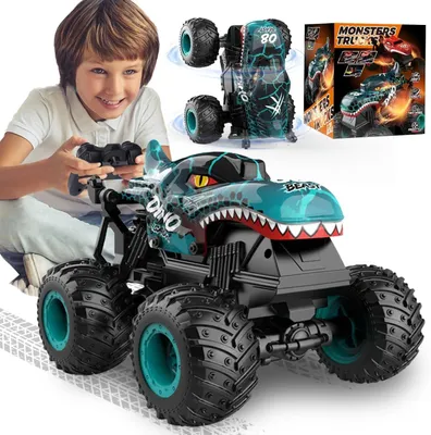 Produktbild von Ferngesteuertes Auto Kinder Monster Dinosaurier Truck Spielzeug ab 3 4 5+ Jahre