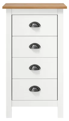 Produktbild von vidaXL Sideboard Hill Weiß 46x35x80 cm Massivholz Kiefer