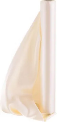 Image de Tissu satin lisse, chemin de table, crème, 0,36 x 9 m