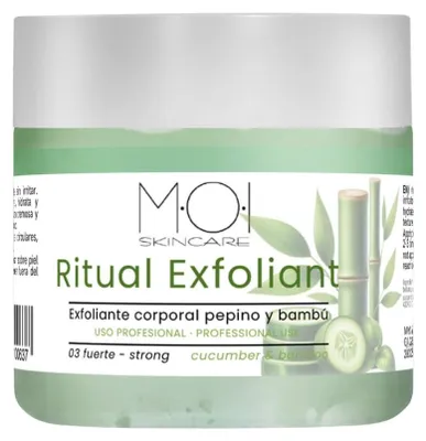 Immagine prodotto di Moi Skincare, scrub corpo, cetriolo e bambù, intensità 03, 250 g
