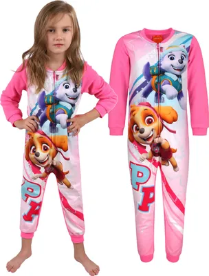 Obrázek produktu pro Paw Patrol Skye, Everest jednodílné pyžamo/kombinéza pro dívky, z fleecu, růžová, OEKO-TEX 2-3 roky