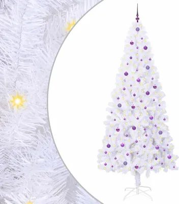 Obrázek produktu pro vidaXL Umělý vánoční stromek bílý 240 cm z PVC a oceli