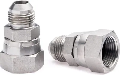 Produktbild von POLBERIS Stahl-Reduktion 1/2" UNF-7/16" JIC Adapter, verzinkt, Hochdruck