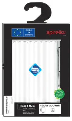 Obrázok produktu pre Spirella 7610583170637, Jednofarebné, Prsteň, Polyester, Biela, 30 °C, 1200 mm