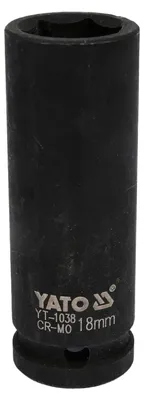 Produktbild von 18mm 1/2 Schlagnuss für Schlagschrauber Kraftnuss Sechskant Stecknuss Langnuss